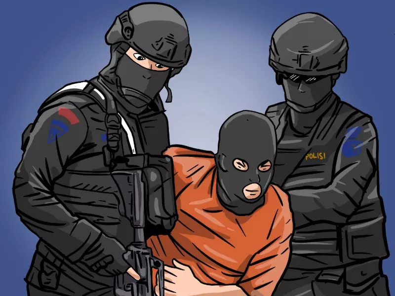 Tiga Terduga Teroris Jaringan ISIS Ditangkap Densus 88 di Sumbar Tiga Terduga Teroris Jaringan ISIS Ditangkap Densus 88 di Sumbar